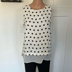 EUC Rose + Olive Sleeveless Blouse